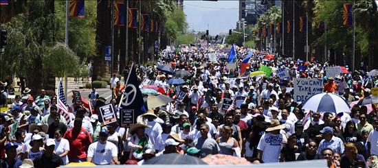 Phoenix vivió jornada histórica en favor de la justicia y en contra de la SB1070 Phoenix vivió jornada histórica en favor de la justicia y en contra de la SB1070