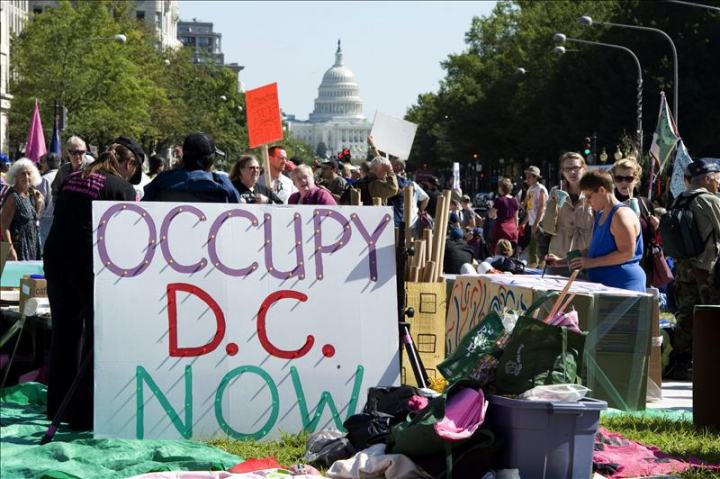 Las protestas de los indignados contra Wall Street se extienden a Washington y Texas Las protestas de los indignados contra Wall Street se extienden a Washington y Texas