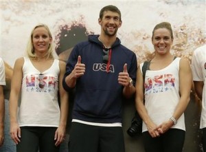Natalie Coughlin, Michael Phelps, Jessica Hardy
