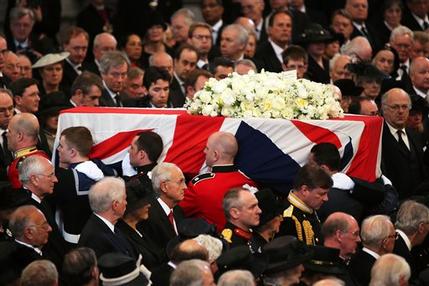 Pomposo adiós a Margaret Thatcher en Londres