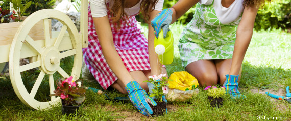 Plantar un jardín es una buena actividad familiar Plantar un jardín es una buena actividad familiar