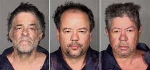 Una combinación de fotos divulgada por el Departamento de Policía de Cleveland muestra desde la izquierda: a Onil Castro, Ariel Castro y Pedro Casto. Los tres hermanos nacidos en Puerto Rico, que fueron arrestados el martes 7 de mayo del 2013, después que tres mujeres que desaparecieron en Cleveland hace una década fueron halladas vivas el lunes. Se acusa a los hermanos de mantener cautivas a los mujeres desde que desaparecieron. (Foto AP/Cleveland Police Department)