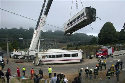 Tren descarrilado en España iba demasiado rápido Tren descarrilado en España iba demasiado rápido