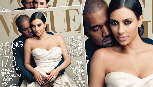 Kim Kardashian y Kanye West en la Portada de Vogue Kim Kardashian y Kanye West en la Portada de Vogue
