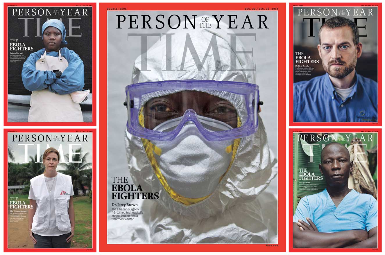 Los trabajadores sanitarios que combaten el ébola, ‘Personaje del 2014’ para Time Los trabajadores sanitarios que combaten el ébola, ‘Personaje del 2014’ para Time