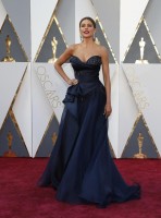 La actriz colombiana Sofia Vergara lució espectacular en un diseño azul de Marchesa. REUTERS/Lucy Nicholson