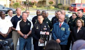 Orlando Police Chief John Mina and other city officials answer the media's questions about the Pulse nightclub shooting in Orlando, Florida June 12, 2016. REUTERS/Kevin Kolczynski