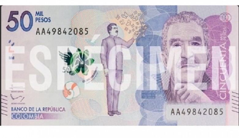 Ponen en circulación billete con la imagen de Gabriel García Márquez Ponen en circulación billete con la imagen de Gabriel García Márquez