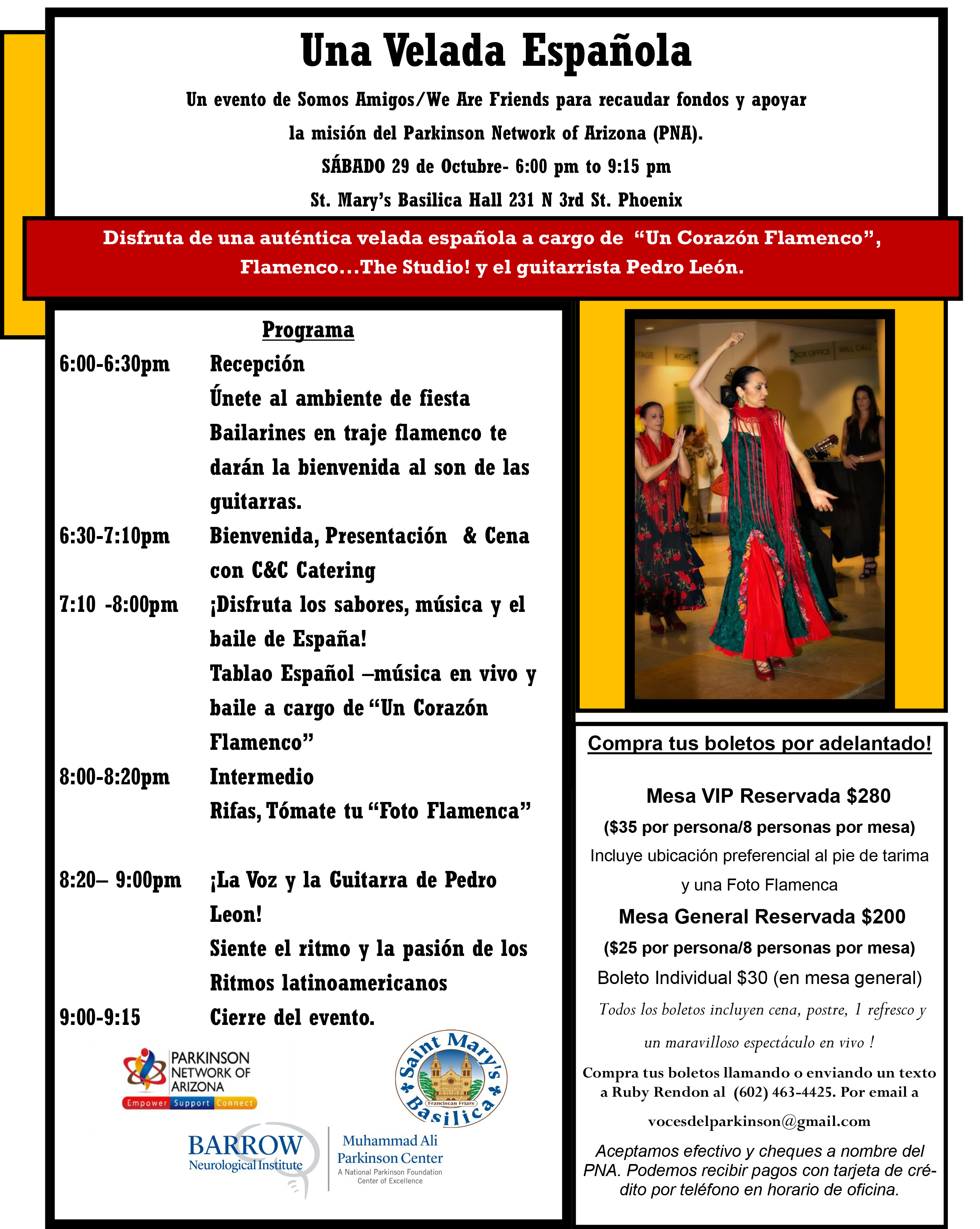 Disfruta de Una Velada Española este próximo 29 de octubre Disfruta de Una Velada Española este próximo 29 de octubre