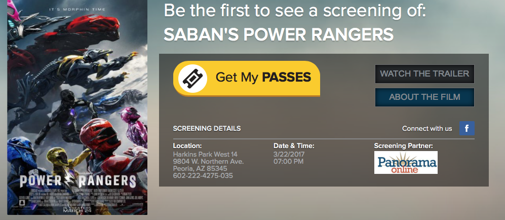 Panorama Online te invita con tu familia a la premier de “Saban’s Power Rangers” Panorama Online te invita con tu familia a la premier de “Saban’s Power Rangers”