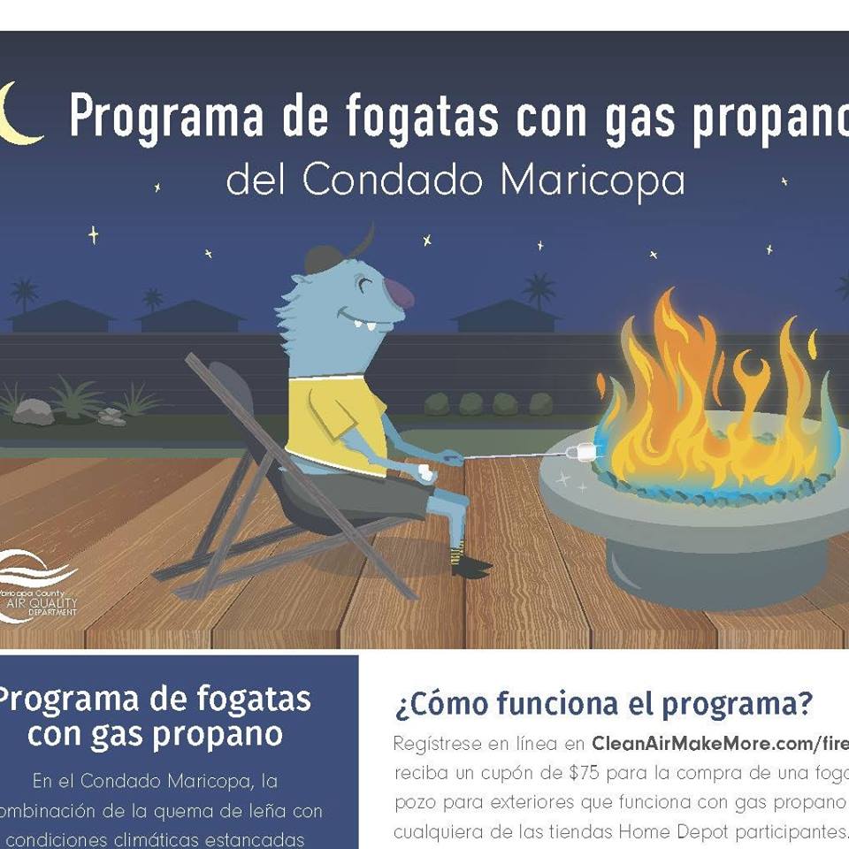 Disfruta del ambiente proporcionado por una fogata a Gas Propano sin contaminar el aire Disfruta del ambiente proporcionado por una fogata a Gas Propano sin contaminar el aire